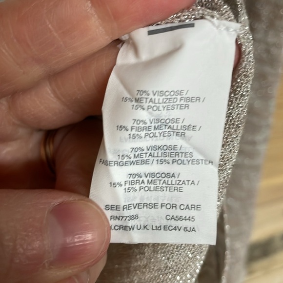 J.Crew Size M Tan and Cream Color Button-Up Lightweight Cardigan With Sh… - Picture 7 of 9